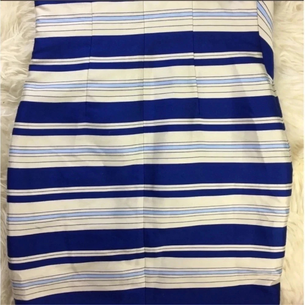 New Banana republic one shoulder large bow striped print dress satin party chic - Picture 8 of 8